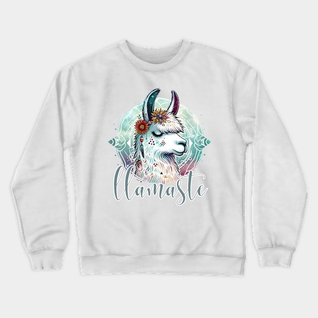 Llamaste llama namaste Crewneck Sweatshirt by Batshirt